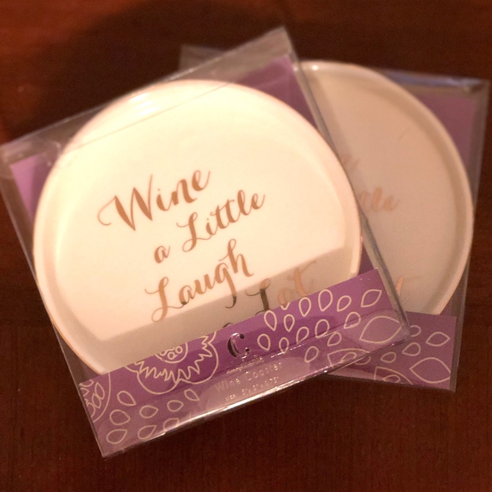 ❤️ONLY 2 LEFT!❤️ NEW Boxed ‘Wine a Little’ Coaster
